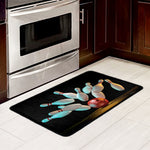 Bowling Strike Print Kitchen Mat