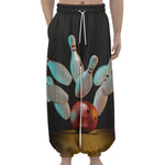 Bowling Strike Print Lantern Pants