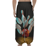 Bowling Strike Print Lantern Pants