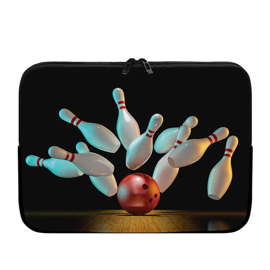 Bowling Strike Print Laptop Sleeve