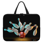 Bowling Strike Print Laptop Sleeve With Handle