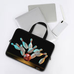Bowling Strike Print Laptop Sleeve With Handle