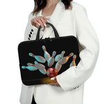 Bowling Strike Print Laptop Sleeve With Handle