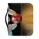 Bowling Strike Print Leather Bible Cover