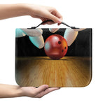 Bowling Strike Print Leather Bible Cover