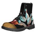 Bowling Strike Print Lace-Up Boots
