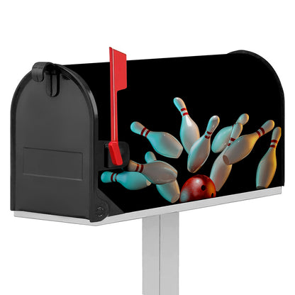 Bowling Strike Print Mailbox Cover