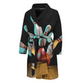 Bowling Strike Print Men's Bathrobe