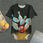 Bowling Strike Print Men's Bodysuit