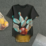 Bowling Strike Print Men's Bodysuit