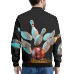 Bowling Strike Print Men's Bomber Jacket