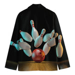 Bowling Strike Print Men's Cotton Blazer