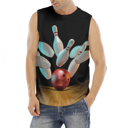 Bowling Strike Print Men's Fitness Tank Top