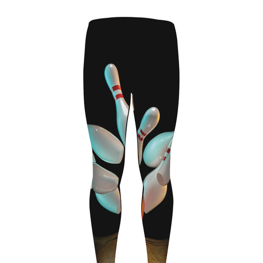 Bowling Strike Print Men's leggings