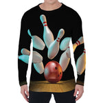 Bowling Strike Print Men's Long Sleeve T-Shirt