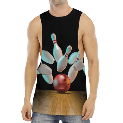 Bowling Strike Print Men's Muscle Tank Top