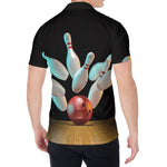 Bowling Strike Print Men's Shirt