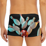 Bowling Strike Print Men's Short Boxer Briefs