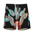 Bowling Strike Print Men's Athletic Shorts