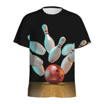 Bowling Strike Print Men's Sports T-Shirt