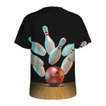 Bowling Strike Print Men's Sports T-Shirt