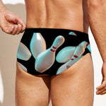 Bowling Strike Print Men's Swim Briefs