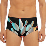 Bowling Strike Print Men's Triangle Swim Briefs