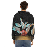 Bowling Strike Print Men's Velvet Pullover Hoodie