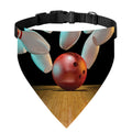 Bowling Strike Print Over The Collar Dog Bandana