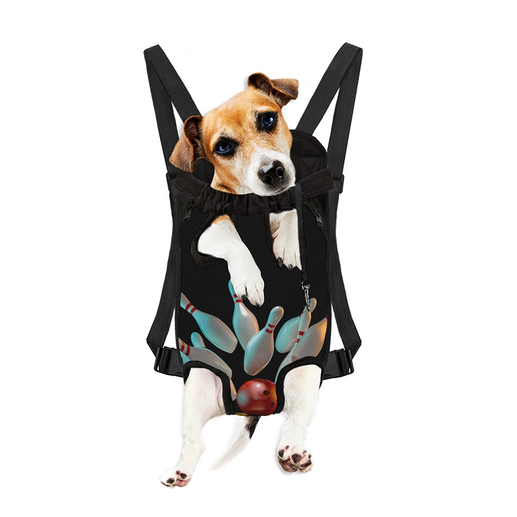 Bowling Strike Print Pet Carrier Backpack