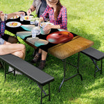 Bowling Strike Print Picnic Table Cover