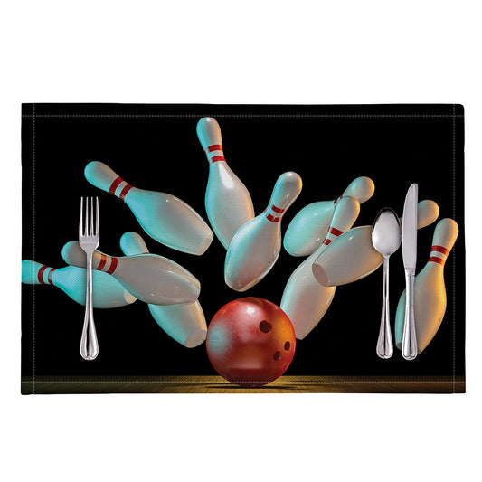 Bowling Strike Print Placemat