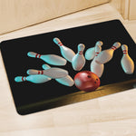 Bowling Strike Print Polyester Doormat