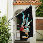 Bowling Strike Print Polyester Flag
