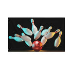 Bowling Strike Print Polyester Flag