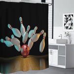 Bowling Strike Print Premium Shower Curtain