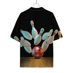 Bowling Strike Print Rayon Hawaiian Shirt