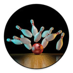 Bowling Strike Print Round Floor Mat