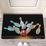 Bowling Strike Print Rubber Doormat