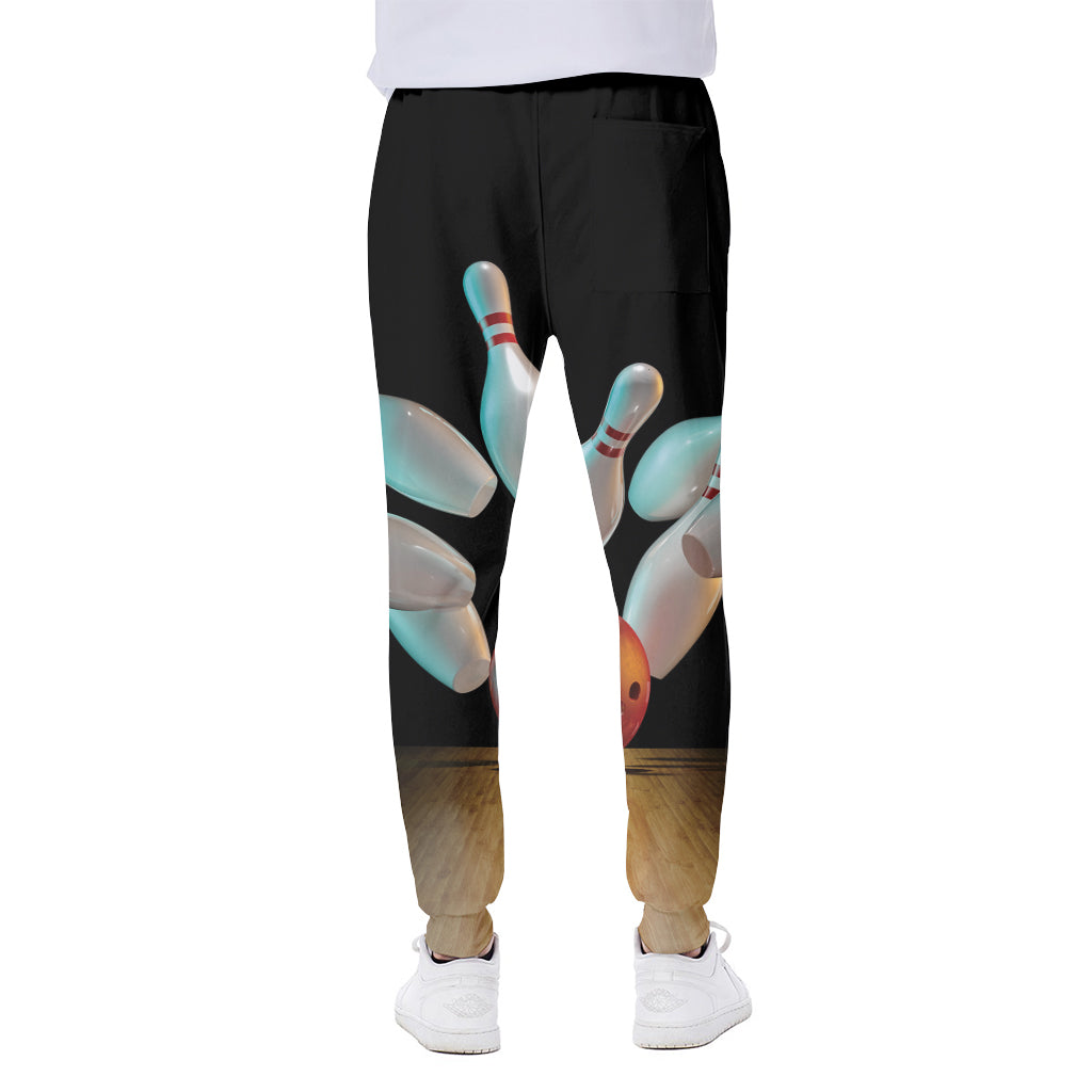 Bowling Strike Print Scuba Joggers