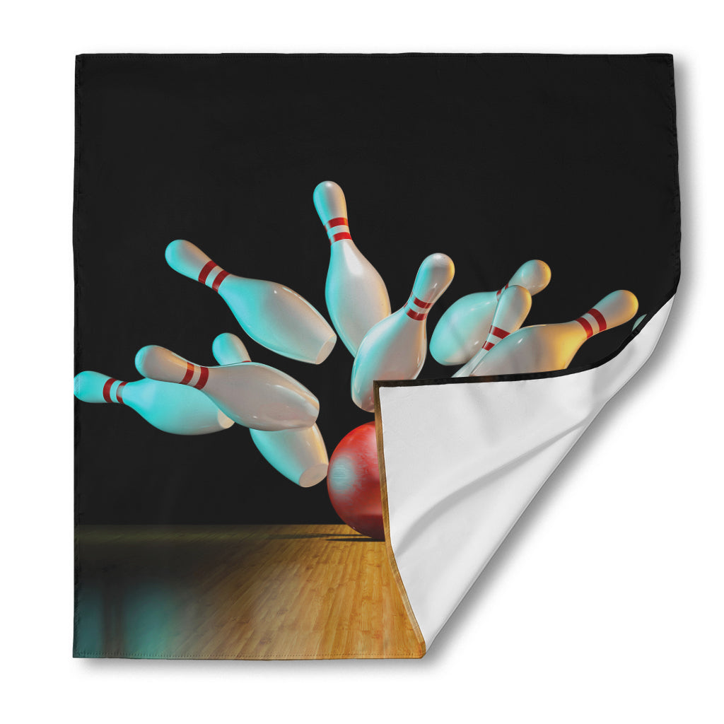 Bowling Strike Print Silk Bandana