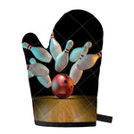 Bowling Strike Print Single Oven Mitt