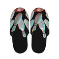 Bowling Strike Print Slippers