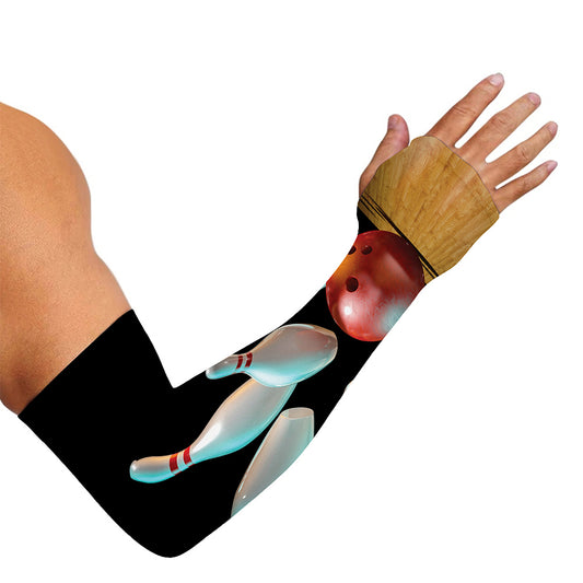 Bowling Strike Print Sun Protection Arm Sleeves