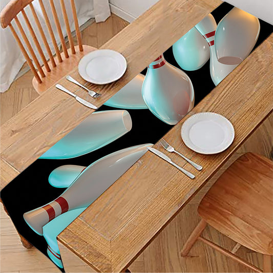 Bowling Strike Print Table Runner