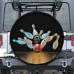 Bowling Strike Print Tire Cover With Camera Hole