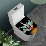 Bowling Strike Print Toilet Lid Cover