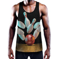 Bowling Strike Print Men's Workout Tank Top
