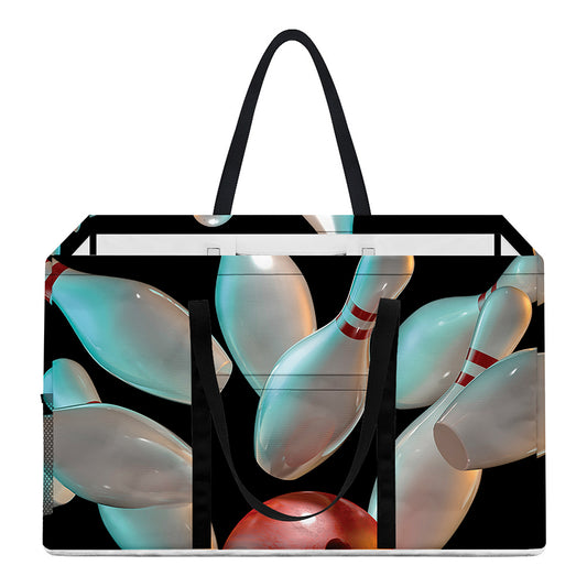 Bowling Strike Print Utility Tote Bag