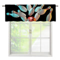 Bowling Strike Print Window Valance
